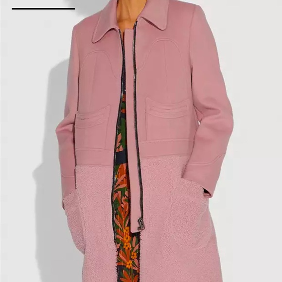 NWT COACH wool limited edition shearling coat - Picture 2 of 8